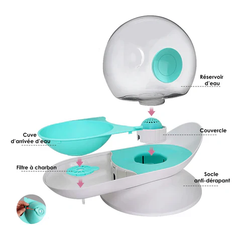 DISTRIBUTEUR D'EAU POUR CHAT ET CHIOT