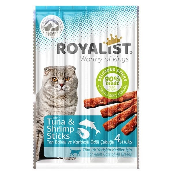 Royalist Sticks au Thon & Crevettes – Chats – 4 pièces