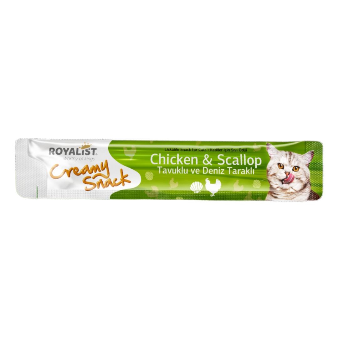 Royalist Crème Snack Poulet & Coquilles Saint-Jacques – Chat – 1 stick