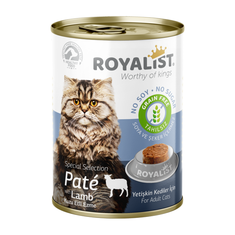 Royalist Pâté à l’Agneau pour Chats Adultes – 400g – Sans Céréales
