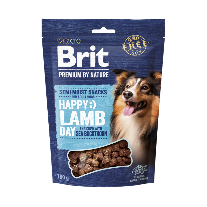 Brit Happy Lamb Day – Snacks semi-humides pour chien adulte – 180g