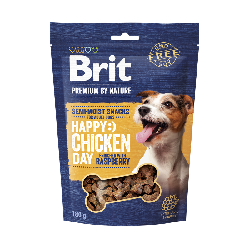 Brit Happy Chicken Day – Friandises semi-humides au poulet pour chien adulte – 180g
