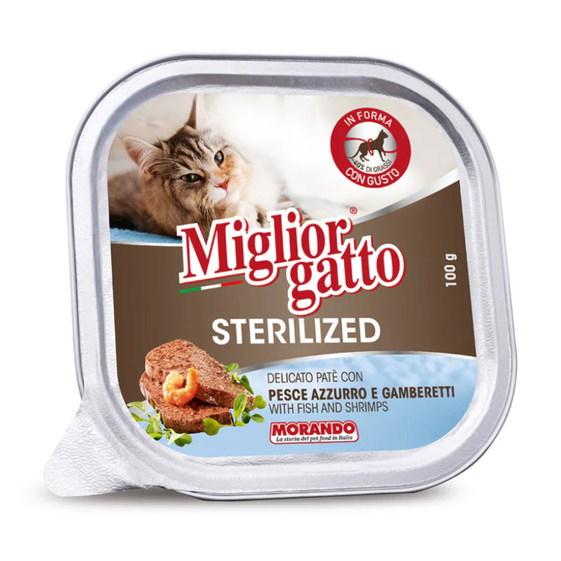 MIGLIOR GATTO - BARQUETTE MORANDO STÉRILISÉ - 100g