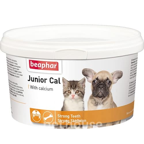 BEAPHAR - CALCIUM JUNIOR CAL POUR CHAT ET CHIEN - 200 GR