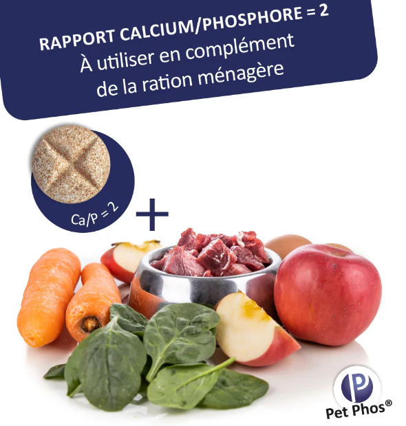 PETPHOS CROISSANCE CHIEN Ca/P=2 100 COMPRIMÉS