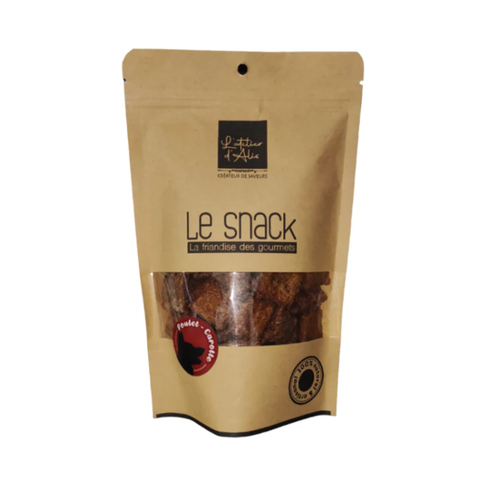 LE SNACK - FRIANDISES POUR CHIEN A POULET ET CAROTTE 200 GR