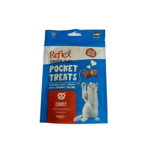 Reflex Pocket Treats – Friandises Fromage Chats Difficiles – 60g