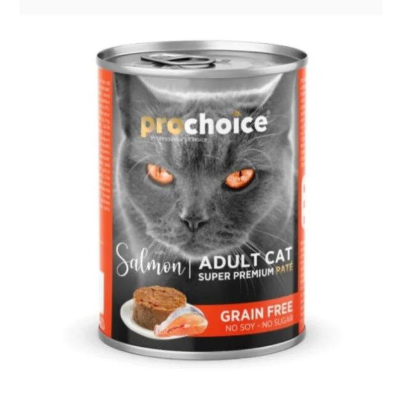 PROCHOICE - PATÈ SAUMON POUR CHAT STÉRILISÉ 400 GR