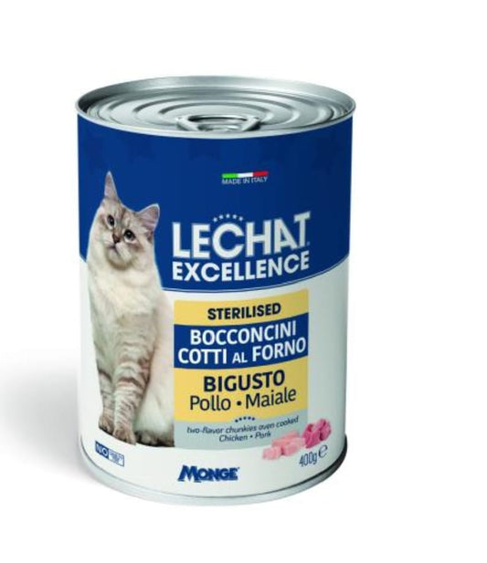 LeChat Excellence Stérilisé – Bigusto Poulet & Porc – 400g
