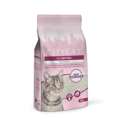CITYCAT Litière Agglomérante Parfum Talc – 10L