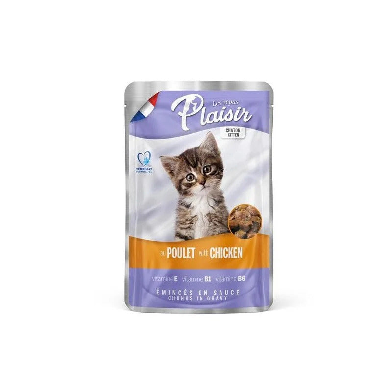 PLAISIR - POCHON POULET POUR CHATON - 100G