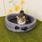 PANIER ROND AVEC PAPILLON POUR CHAT OU CHIEN