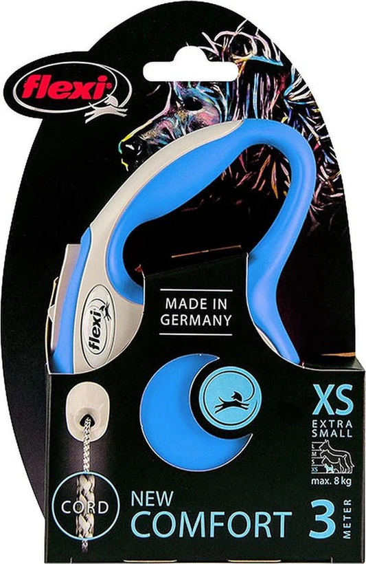FLEXI NEW COMFORT – LAISSE ENROULEUSE POUR ANIMAUX JUSQU'À 12 KG