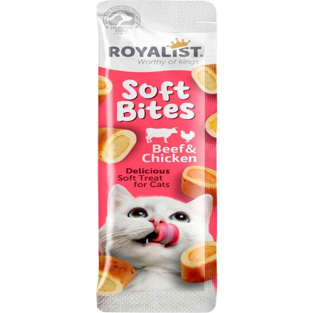 Royalist Soft Bites – Bœuf & Poulet pour Chats – 1x10g