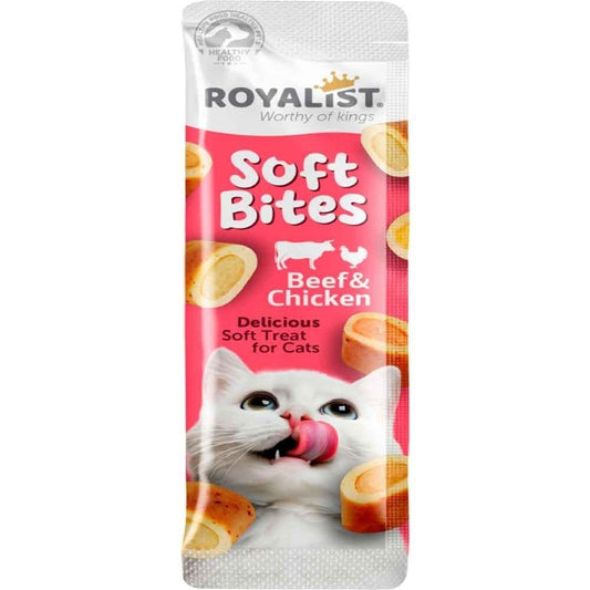 Royalist Soft Bites – Bœuf & Poulet pour Chats – 1x10g