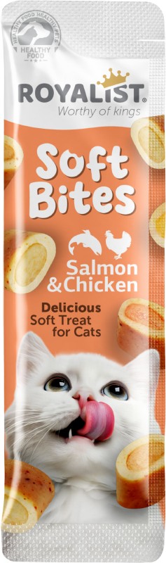 Royalist Soft Bites – Saumon & Poulet pour Chats – 1x10g
