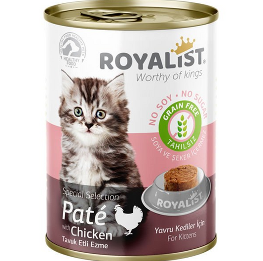 Royalist Pâté au Poulet pour Chatons – 400g – Sans Céréales