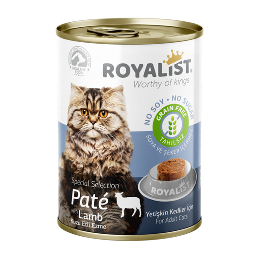 Royalist Pâté à l’Agneau pour Chats Adultes – 400g – Sans Céréales