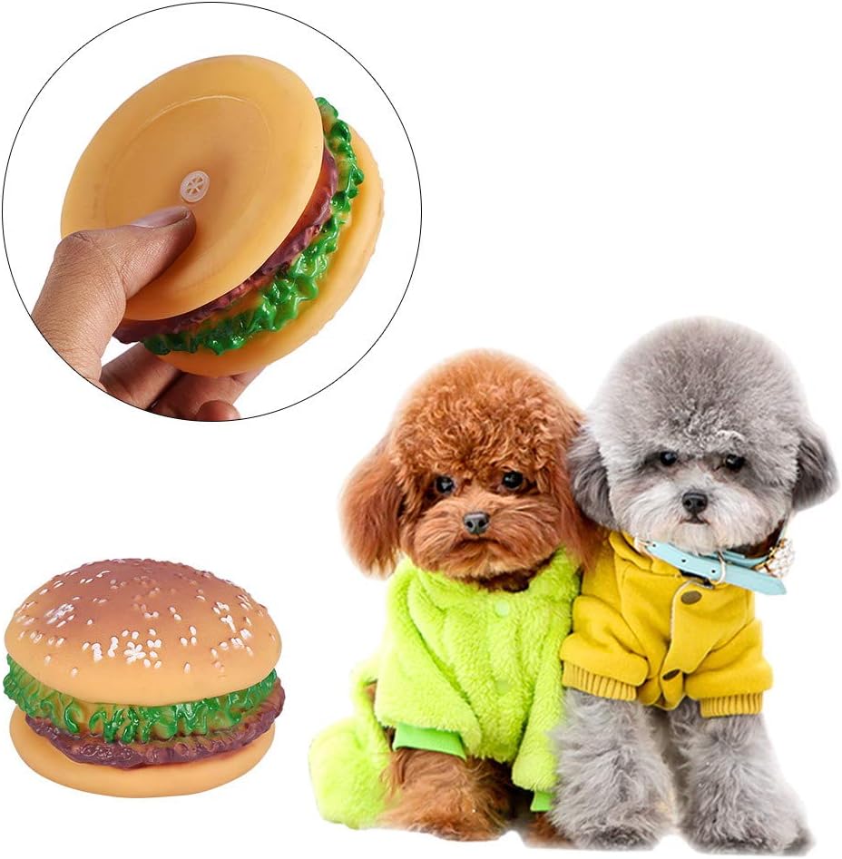 Jouet Hamburger en Latex pour Chien – Avec Son