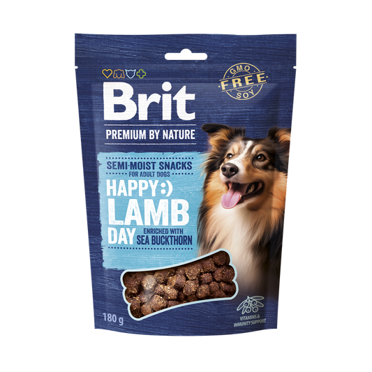 Brit Happy Lamb Day – Snacks semi-humides pour chien adulte – 180g