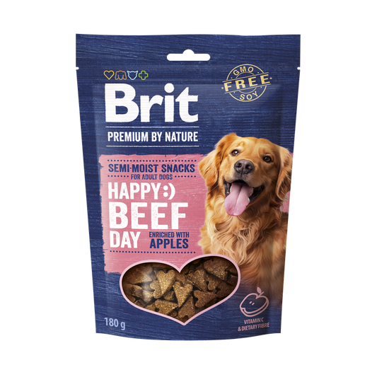 Brit Happy Beef Day – Friandises semi-humides au bœuf et à la pomme – 180g