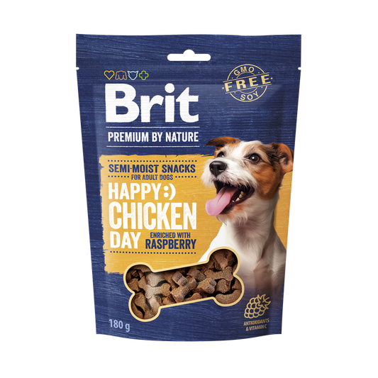 Brit Happy Chicken Day – Friandises semi-humides au poulet pour chien adulte – 180g