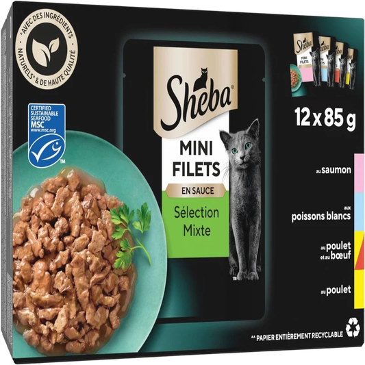 SHEBA - POCHON EN SAUCE POUR CHAT ADULTE - 12x85GR