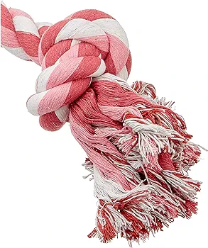 Corde Rose en Coton – 2 Nœuds – 15 cm