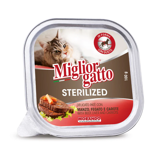 MIGLIOR GATTO - BARQUETTE MORANDO STÉRILISÉ - 100g