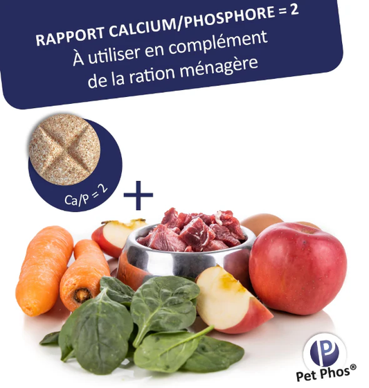 PETPHOS CROISSANCE CHIEN Ca/P=2 100 COMPRIMÉS 