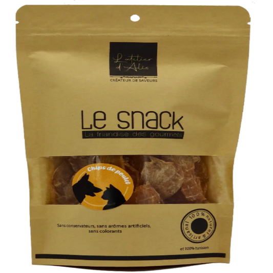 ATELIER D'ALIS – Chips de Poulet pour Mini Chiens &amp; Chats – 60g