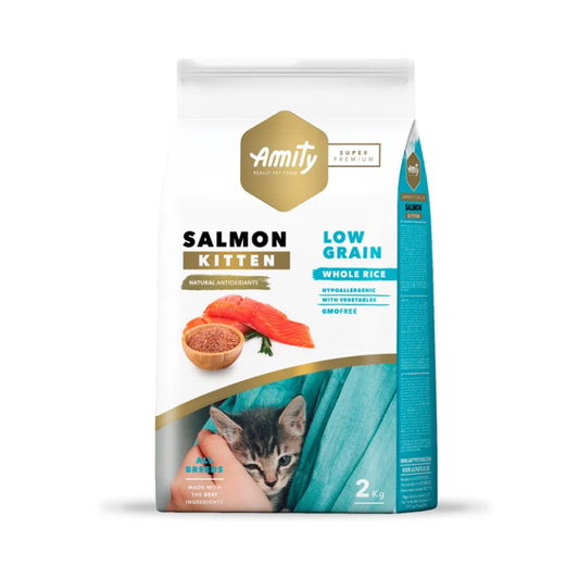 AMITY - SUPER PREMIUM CROQUETTE CHATON AU SAUMON - 2 KG