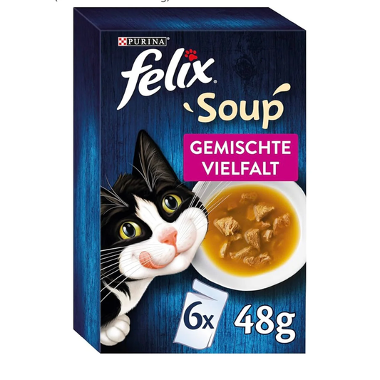 FELIX - SOUPE POULET, BOEUF &amp; THON - 6x48GR