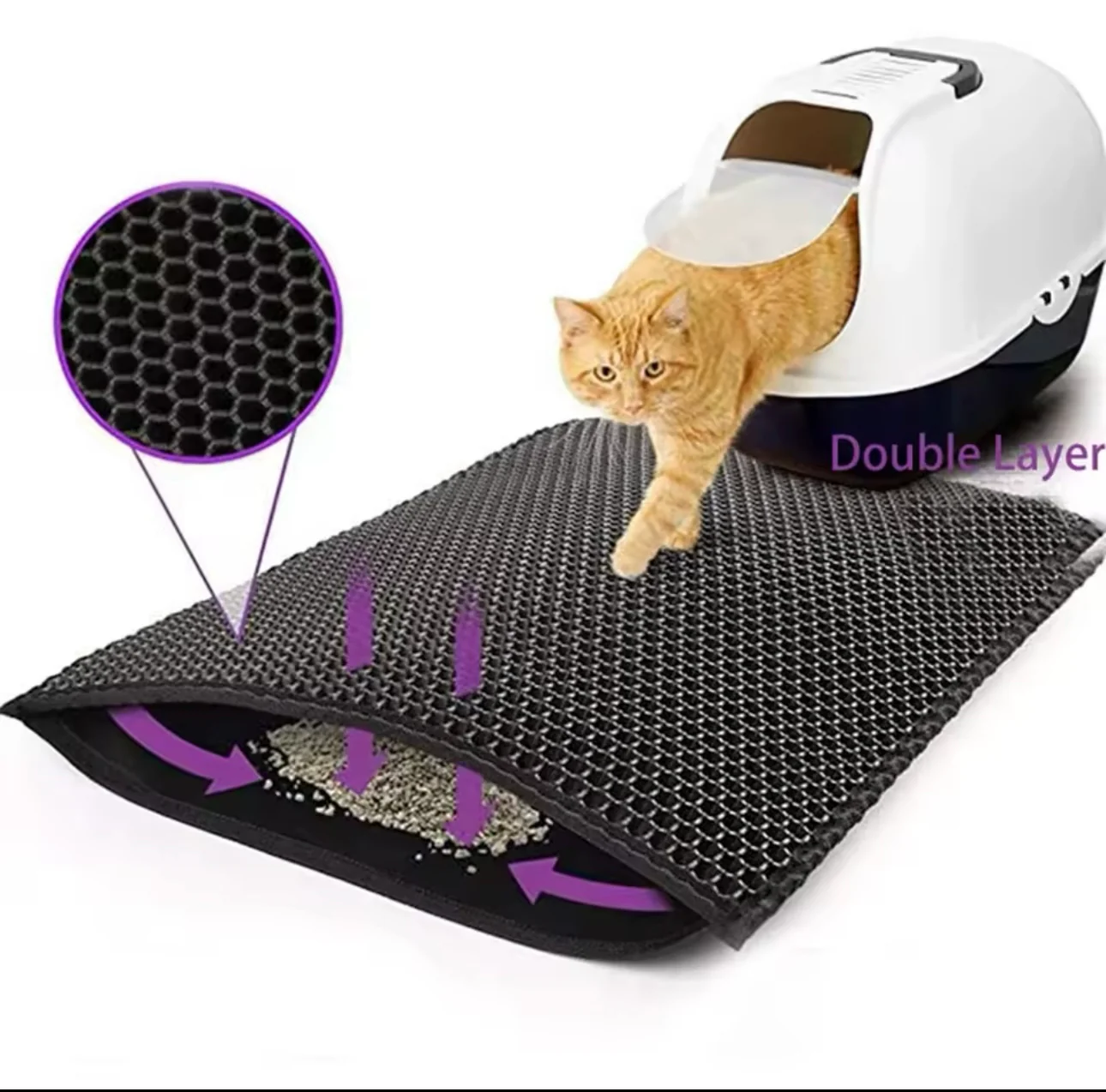 TAPIS CAPTURE LITIÈRE - DUPLEX HORIZONTAL OU VERTICAL 