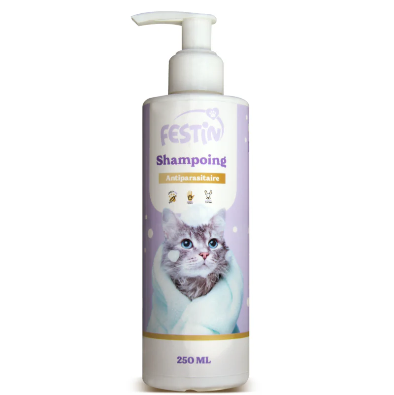 FESTIN - SHAMPOING KILLPEST ANTIPARASITAIRE POUR CHAT 250 ML 