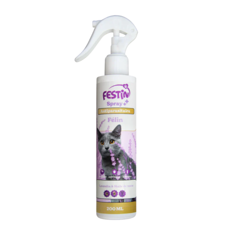 FESTIN - SPRAY ANTIPARASITAIRE CHAT - 200ML 