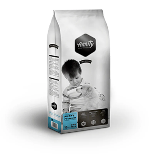 AMITY PREMIUM – CROQUETTE CHIOT AU POULET &amp; RIZ