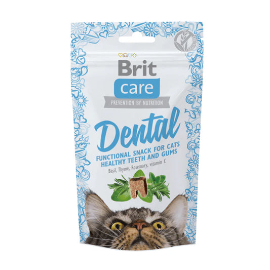 BRIT CARE - FRIANDISE POUR CHAT DENTAL - 50 G