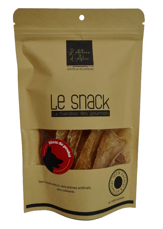 LE SNACK – Tranches de Poulet pour Chien – 60g