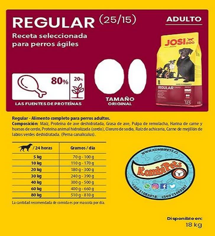 JOSERA - JOSI DOG - RÉGULIER 15KG 