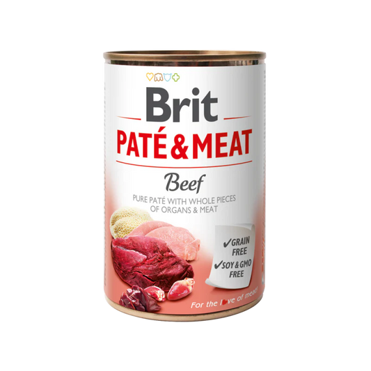 BRIT PATE POUR CHIEN AU BOEUF - 800G