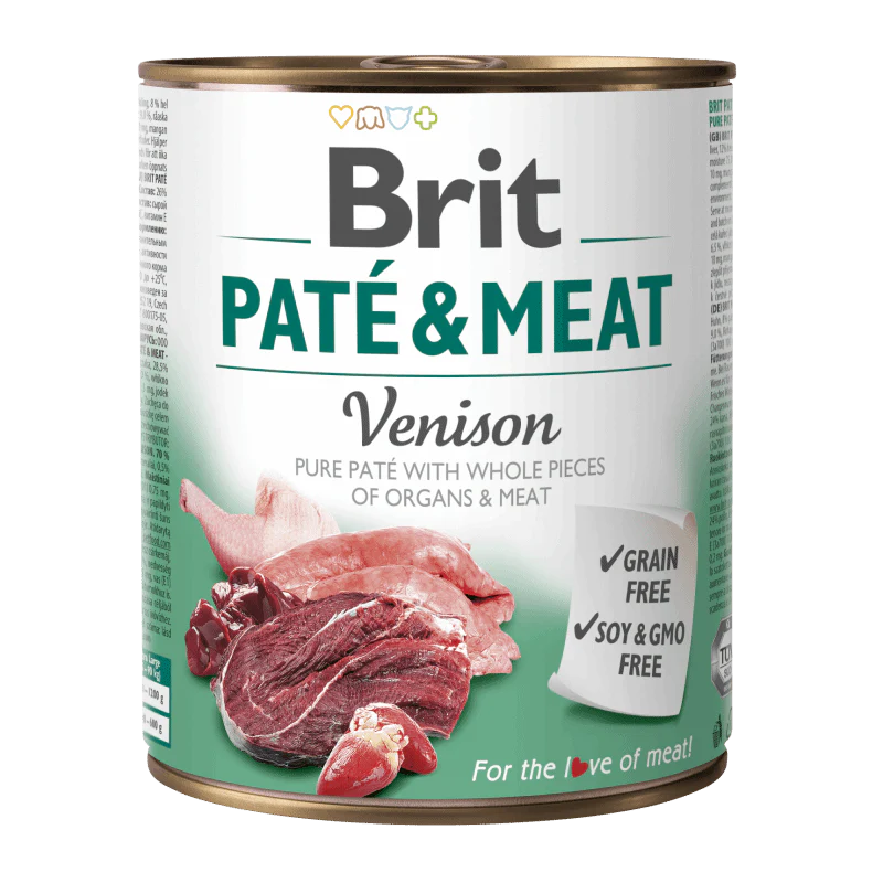 BRIT PATÈ - POUR CHIEN AU GIBIER 800G 