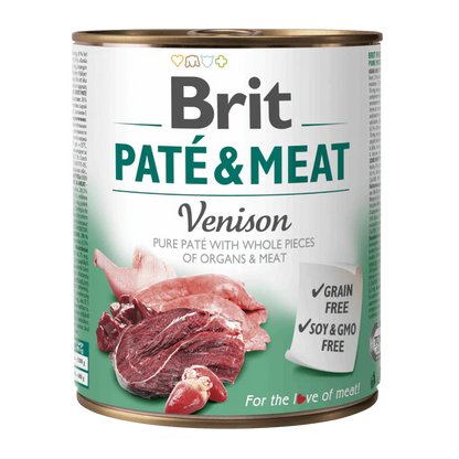 BRIT PATÈ - POUR CHIEN AU GIBIER 800G 