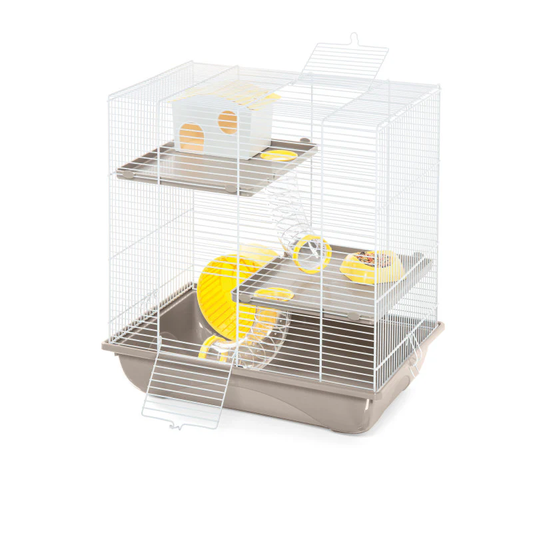 CAGE RONGEURS 7 Blanc et Taupe