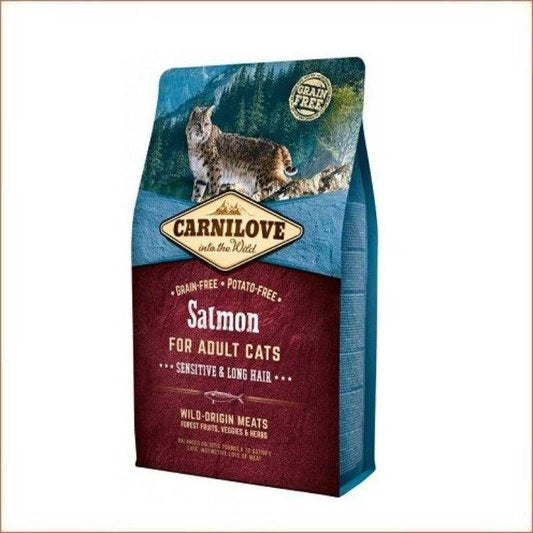CARNILOVE- CHAT POILS LONG - CROQUETTE AU SAUMON - 2 Kg