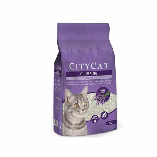 CITYCAT Litière Agglomérante Parfum Lavande – 10L