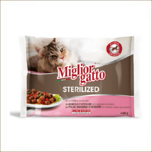 MIGLIOR GATTO - POCHON POUR CHAT STÉRILISÉ 85 Gr