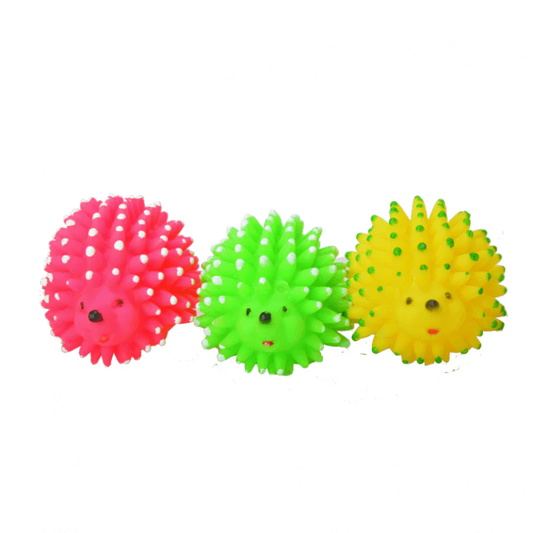 FELICAN JOUET BALLE HERISSON VINYLE 6,5 CM LOT DE 1 
