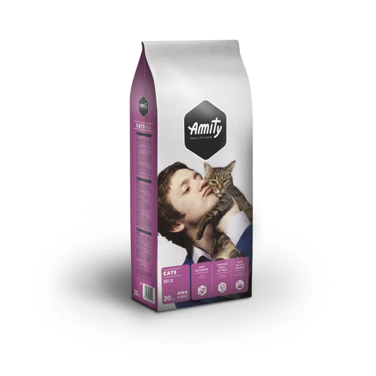 AMITY - CATS MIX CROQUETTE POUR CHATS ADULTE AU POULET 20 KG 