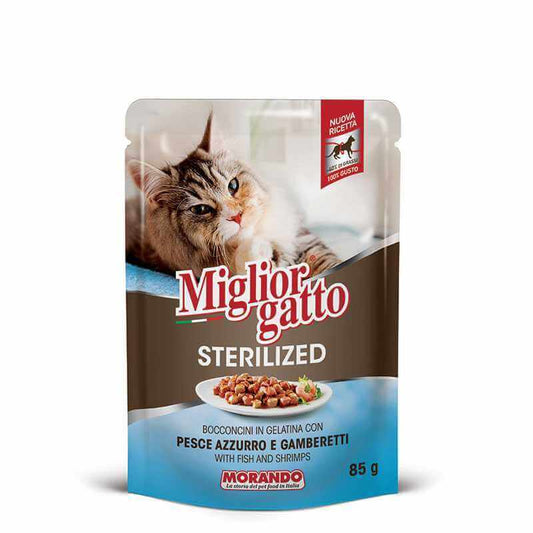 MIGLIOR GATTO - POCHON POUR CHAT STÉRILISÉ 85 Gr
